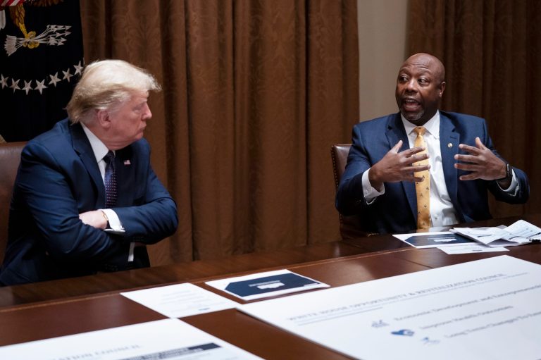 Trump calls Tim Scott a ‘big step up’ from DeSantis