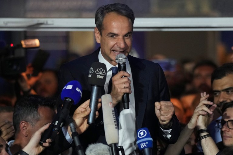 Conservative party of Greek prime minister in big election lead, to seek outright majority