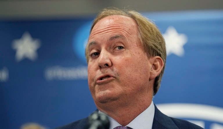 Texas state Attorney General Ken Paxton makes a statement at his office in Austin, Texas, Friday, May 26, 2023. An investigating committee says the Texas House of Representatives will vote Saturday on whether to impeach state Attorney General Ken Paxton. 