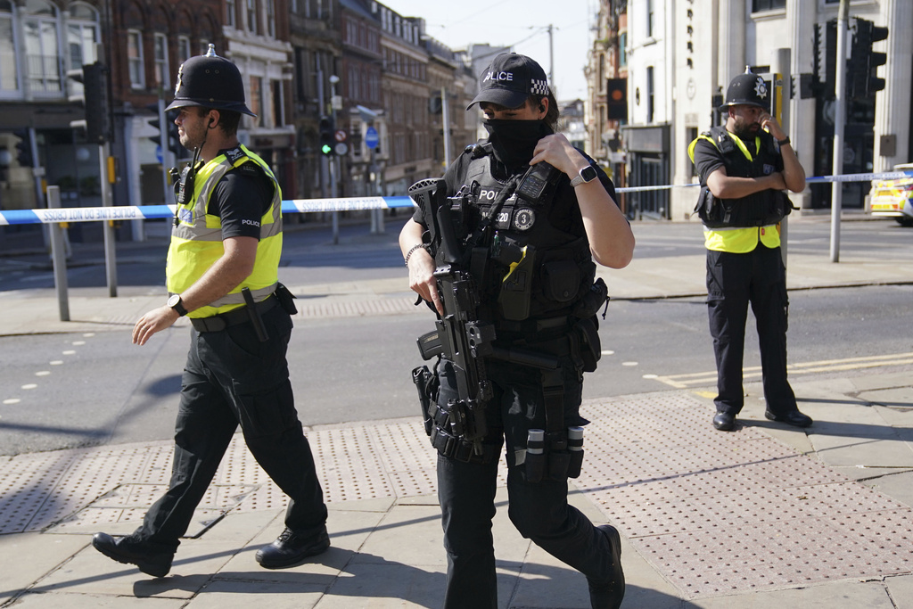 Man arrested after three killed in stabbing rampage in UK: Counterterrorism police patrol streets