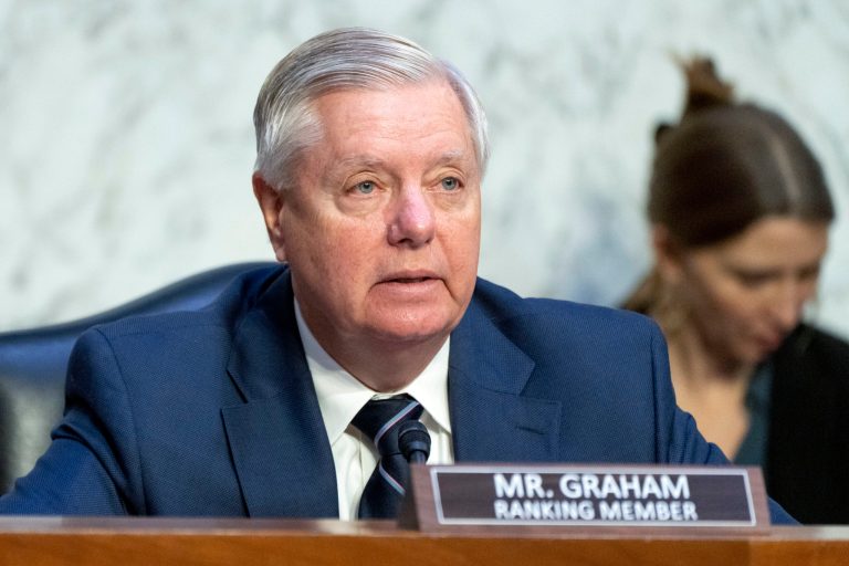 Senate Judiciary Oversight Committee Ranking Member Sen. Lindsey Graham, R-S.C., speaks during a hearing to examine Section 702 of the Foreign Intelligence Surveillance Act and related surveillance authorities, Tuesday, June 13, 2023, on Capitol Hill in Washington.