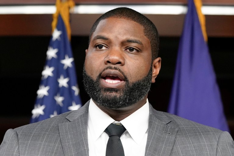 Rep. Byron Donalds, R-Fla., speaks during a Republican Study Committee news conference on the FY2024 budget, Wednesday, June 14, 2023, on Capitol Hill in Washington, D.C.