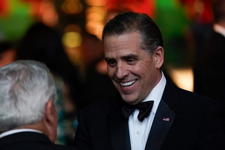Hunter Biden talks with guests before President Joe Biden offers a toast during a State Dinner for India's Prime Minister Narendra Modi at the White House in Washington, Thursday, June 22, 2023.