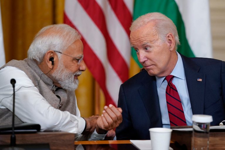 National Security Council spokesman John Kirby repeatedly denied Friday that President Joe Biden hosted Indian Prime Minister Narendra Modi at the White House for a state visit in order to tighten a relationship with a potential 