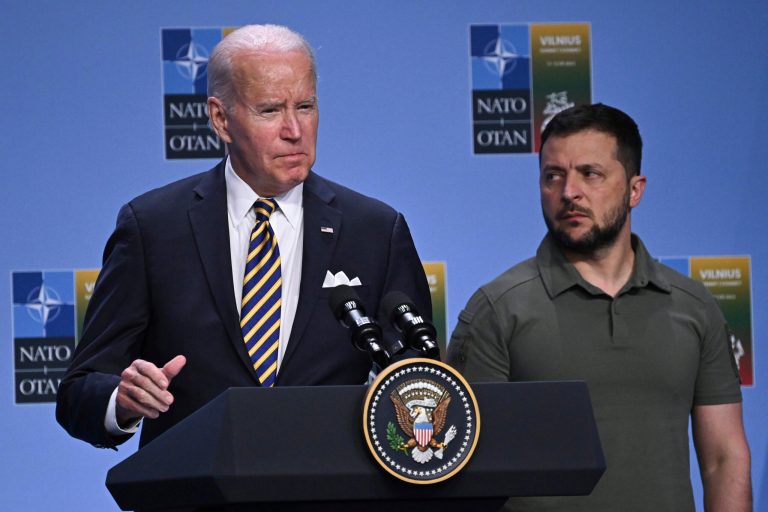 President Joe Biden commemorated the 32nd anniversary of Ukrainian independence Thursday morning, just hours after Republican presidential challengers debated the merits of continuing security and economic aid to the country.