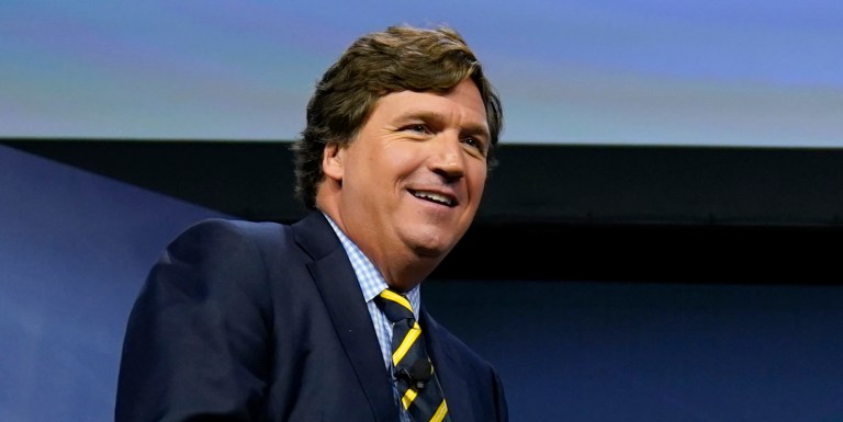 Tucker Carlson during the Family Leadership Summit on Friday, July 14, 2023, in Des Moines, Iowa.