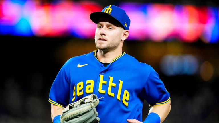 Seattle Mariners’ Jarred Kelenic in tears revealing he broke his foot while kicking cooler