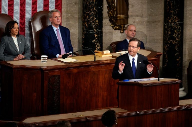 Republicans hammer Democrats on Israel after President Herzog’s address to Congress