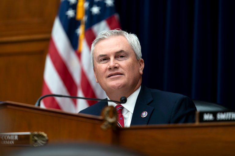 House Oversight and Accountability Committee Chairman James Comer (R-KY) speaks during a House Oversight and Accountability Committee hearing.