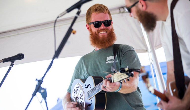 Oliver Anthony performs at Eagle Creek Golf Club and Grill in Moyock, N.C., on Saturday, Aug. 19, 2023. Anthony, a Farmville, Va., native, is best known for his song 