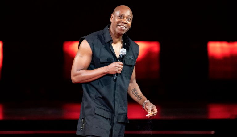Comedian Dave Chappelle performs at Madison Square Garden during his 50th birthday celebration week on Tuesday, Aug. 22, 2023, in New York.
