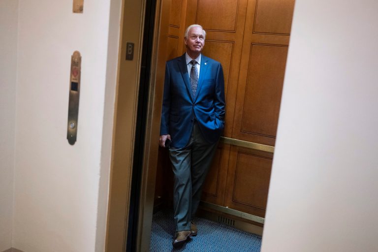 Sen. Ron Johnson (R-WI) is seen during a vote in the U.S. Capitol on Thursday, Sept. 7, 2023.
