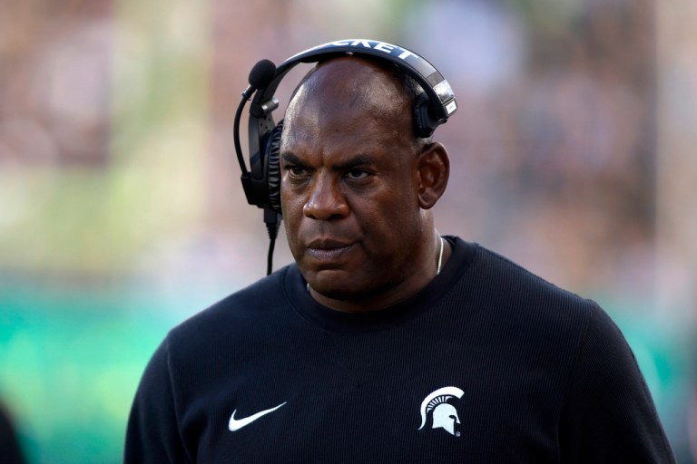 Michigan State coach Mel Tucker.