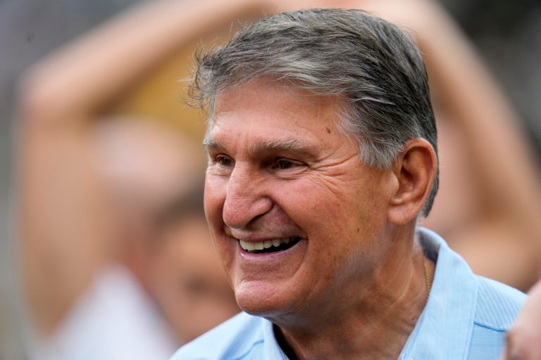 Sen. Joe Manchin (D-WV) before an NFL football game in Pittsburgh, Sunday, Sept. 10, 2023.