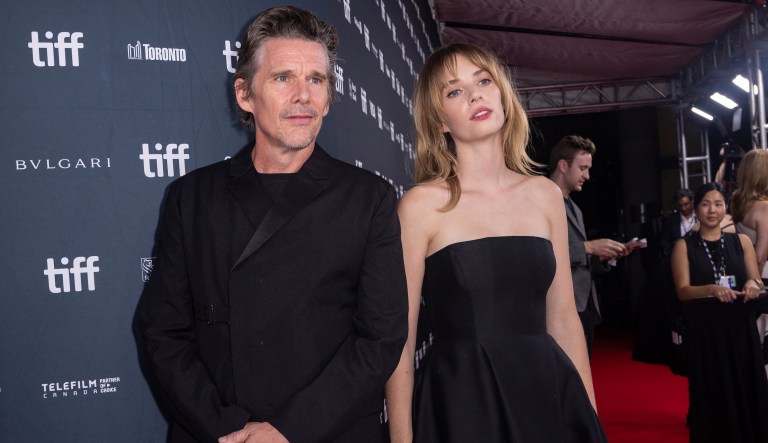Director Ethan Hawke and his daughter Maya Hawke attend the premiere of 