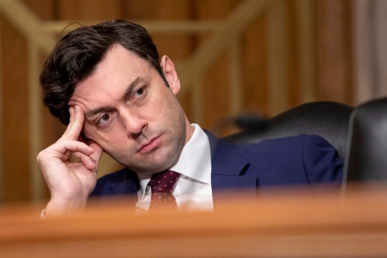 Sen. Jon Ossoff, D-Ga., at the Capitol in Washington, Wednesday, Sept. 13, 2023. 
