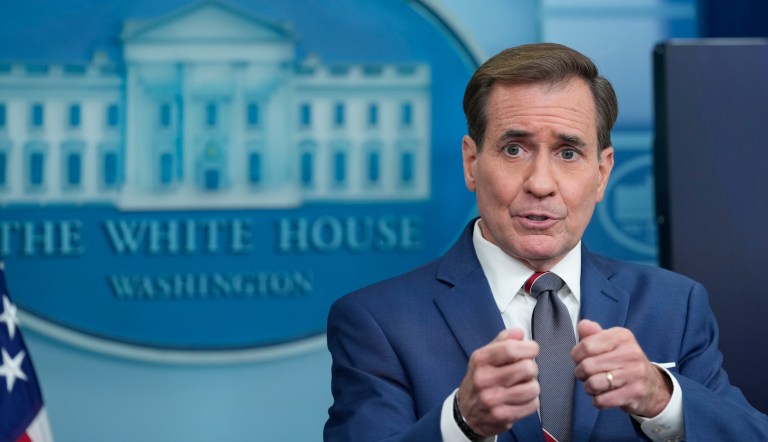 National Security Council spokesman John Kirby speaks during the daily briefing at the White House in Washington, Wednesday, Sept. 13, 2023. 
