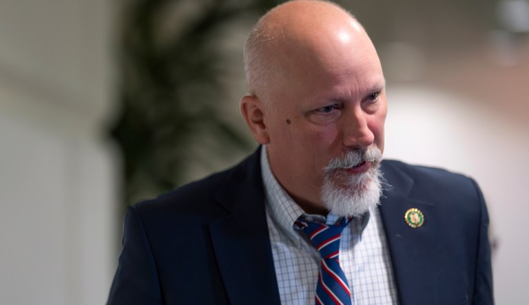 Rep. Chip Roy (R-TX) a senior member of the conservative House Freedom Caucus, leaves a closed-door meeting with fellow Republicans at the Capitol in Washington, Thursday, Sept. 14, 2023.