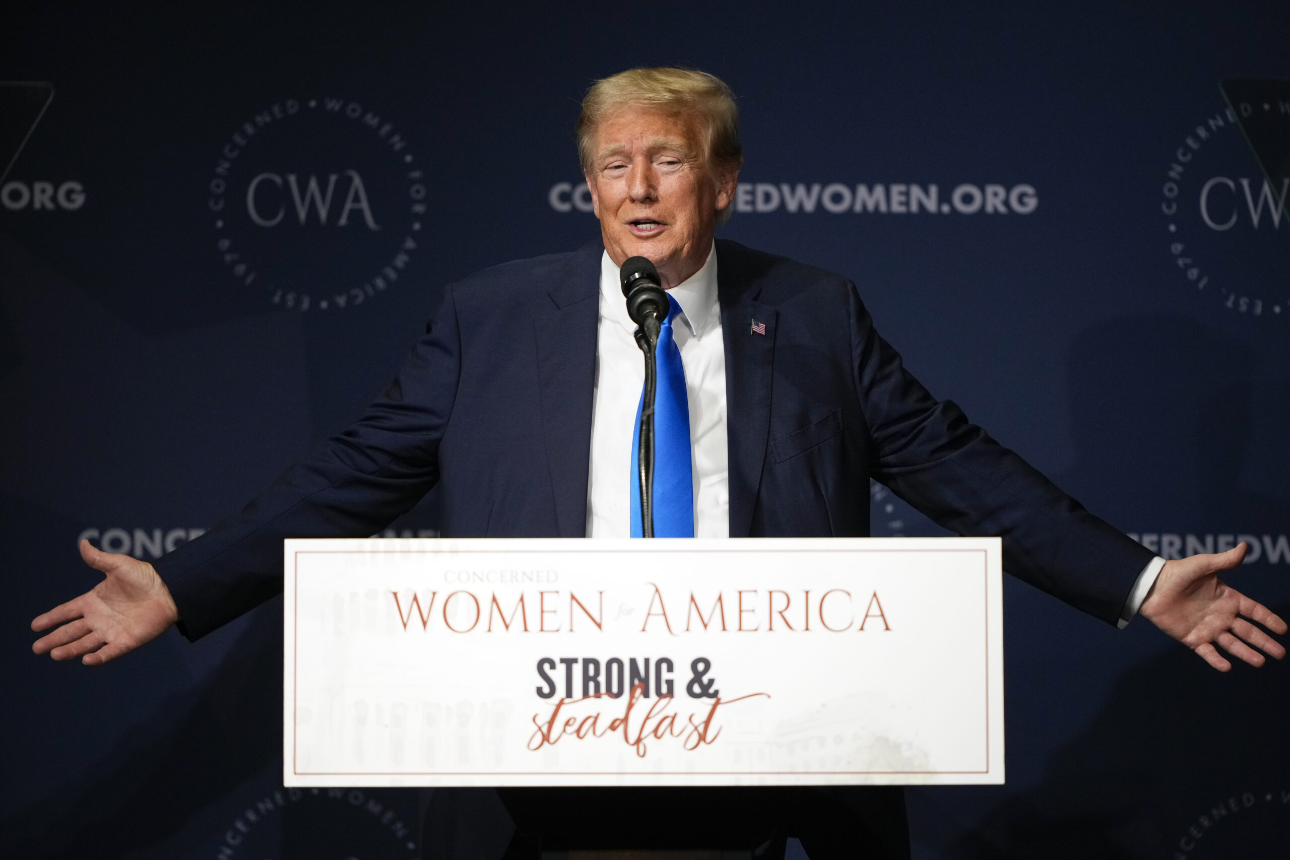Trump hits opponents at leadership summit: ‘Getting desperate to stop our movement’