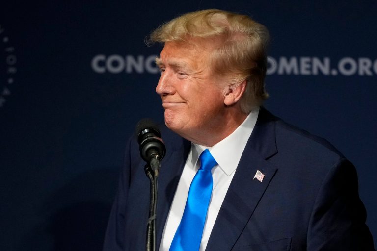 Former President Donald Trump speaks at a Concerned Women for America Summit at the Capitol Hilton on Friday, Sept. 15, 2023, in Washington.