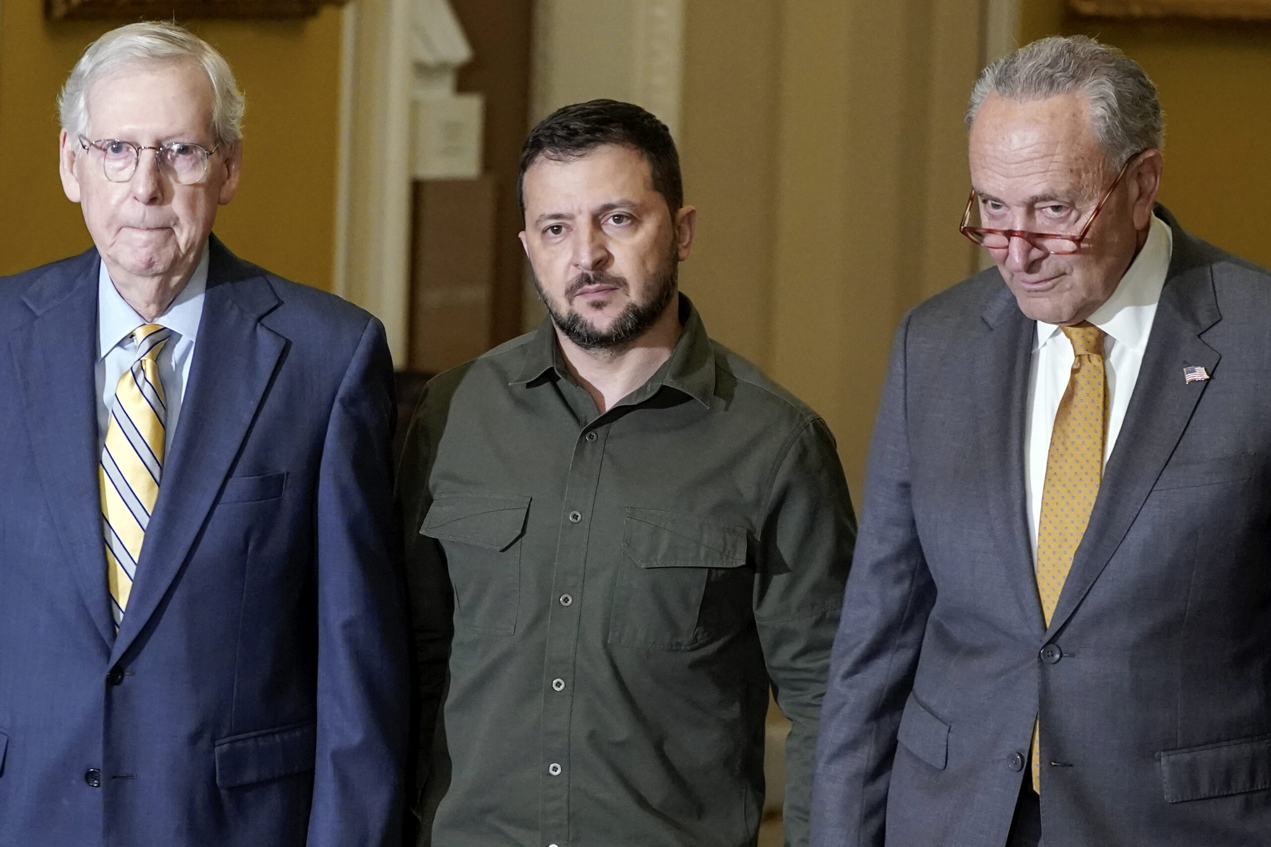 Volodymyr Zelenskyy, Mitch McConnell, Chuck Schumer