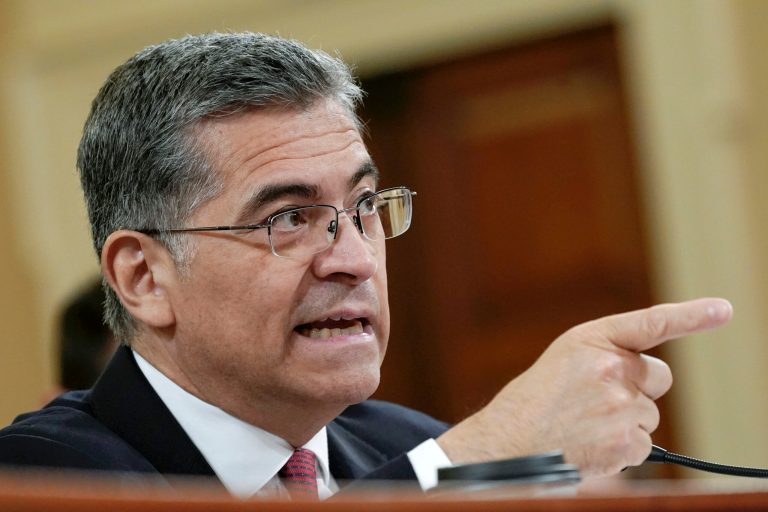 FILE - Health and Human Services Secretary Xavier Becerra testifies during the House Committee hearing on Ways and Means hearing, March 28, 2023, on Capitol Hill in Washington. (AP Photo/Mariam Zuhaib, File)