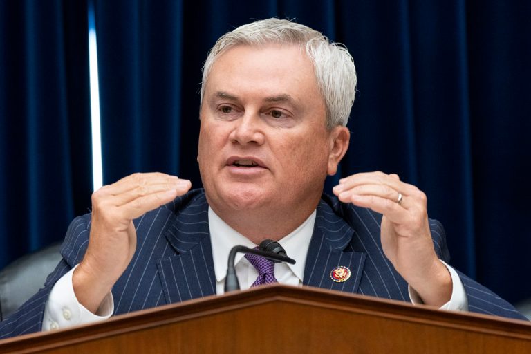 Oversight Committee ChairmanÂ James Comer, R-Ky., speaks on Capitol Hill Sept 28, 2023.