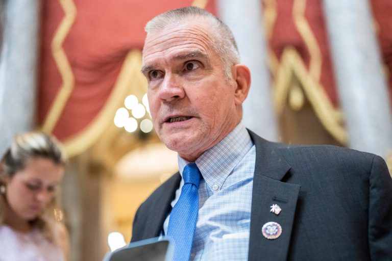 Rep. Matt Rosendale (R-MT) is seen in the U.S. Capitol, Tuesday, Oct. 3, 2023.