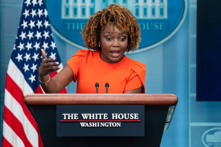 White House press secretary Karine Jean-Pierre faced a barrage of questions Wednesday about Tuesday's ousting of former House Speaker Kevin McCarthy but repeatedly declined to characterize President Joe Biden's feelings about the situation.