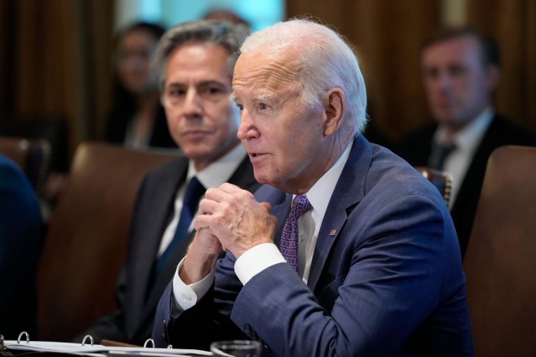 President Joe Biden faced a barrage of online criticism Monday for tweeting about his economic platform amid escalating violence between the Israeli military and Hamas.