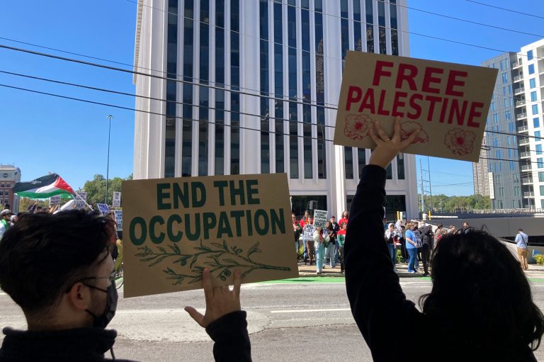 Protester with Palestinian flag self-immolates at Atlanta building housing Israeli Consulate