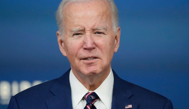 President Joe Biden speaks during an event on the economy from the South Court Auditorium of the Eisenhower Executive Office Building on the White House complex, Monday, Oct. 23, 2023. 