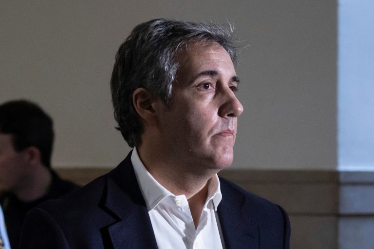 Michael Cohen exits the courtroom of former President Donald Trump's civil business fraud trial at New York Supreme Court, Wednesday, Oct. 25, 2023, in New York. 