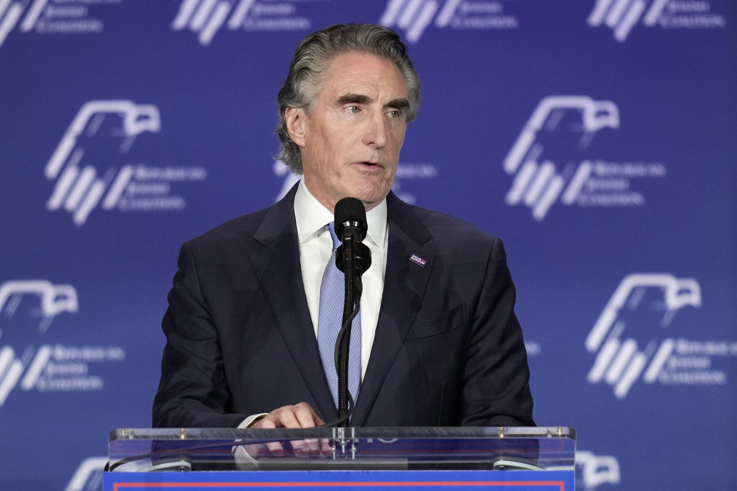 Doug Burgum pushes back against calls to drop out