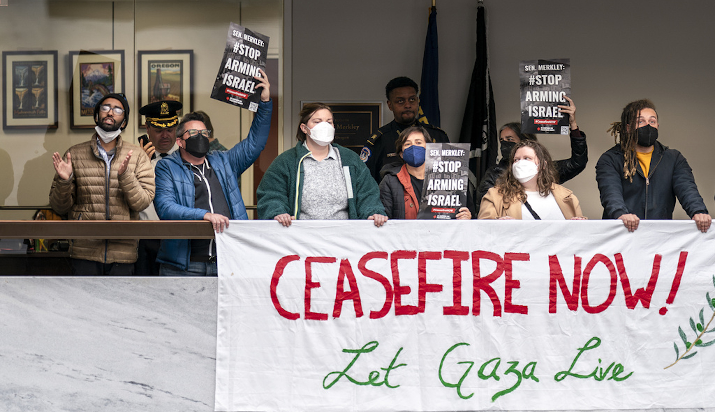 Israel war: Code Pink occupies Senate Democrat offices demanding Gaza ceasefire