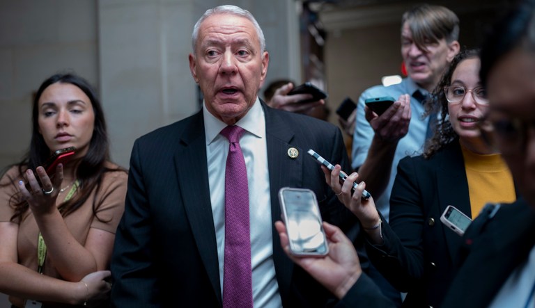 Rep. Ken Buck, R-Colo., arrives as House Republicans hold a closed-door meeting to vote by secret ballot on their candidate for speaker of the House, at the Capitol in Washington, Oct. 11, 2023.
