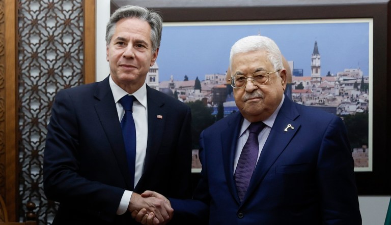 Blinken meets with Palestinian leader Mahmoud Abbas in West Bank
