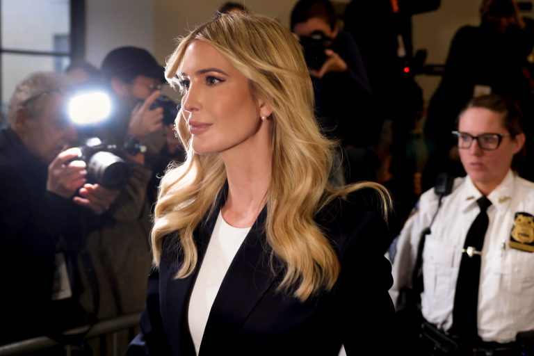 Ivanka Trump arrives at New York Supreme Court, Wednesday, Nov. 8, 2023.