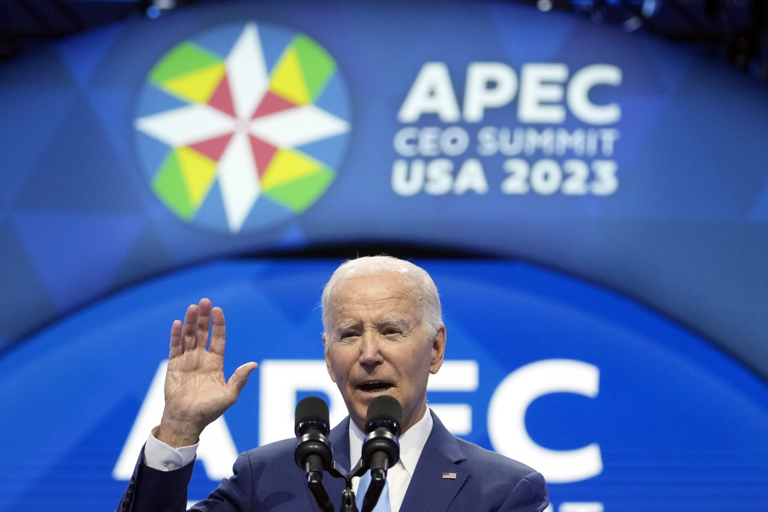 Biden skips saying tech firm’s name during APEC speech: ‘Not gonna even try’
