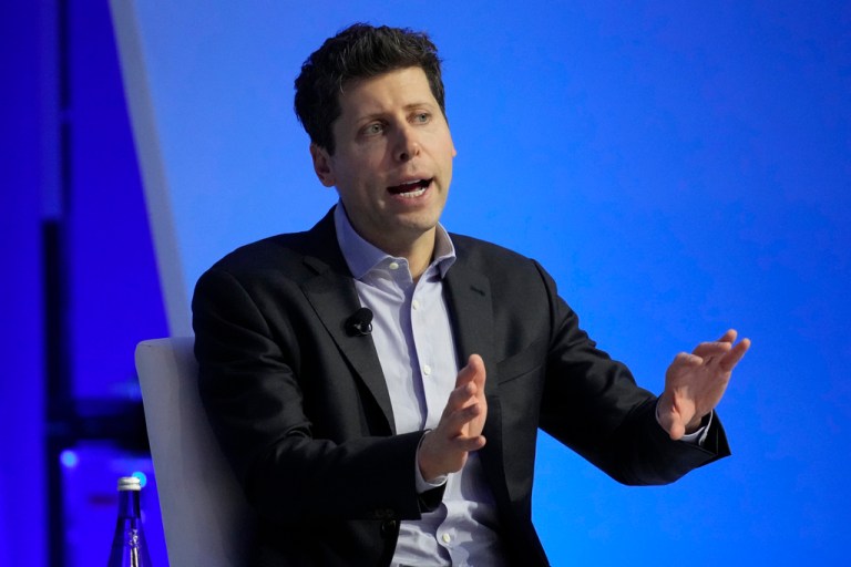 Sam Altman, CEO of OpenAI, participates in a discussion titled 