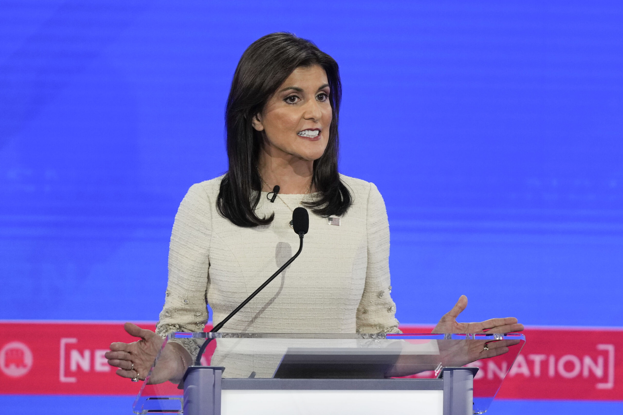 Republican debate: Nikki Haley’s campaign says she misspoke over ‘ban the wall’ remark