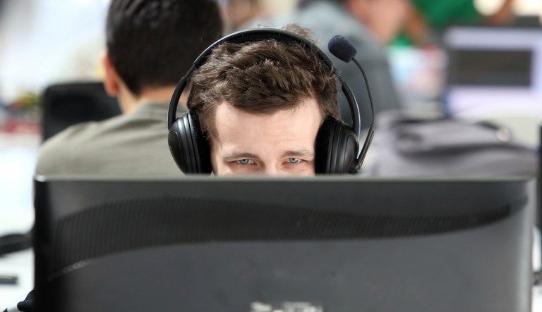In this  Aug. 22, 2012 file picture, people work on their computers at the 'Campus Party' a big IT, Internet and Computer meeting on the grounds of Berlin's Tempelhof airport.