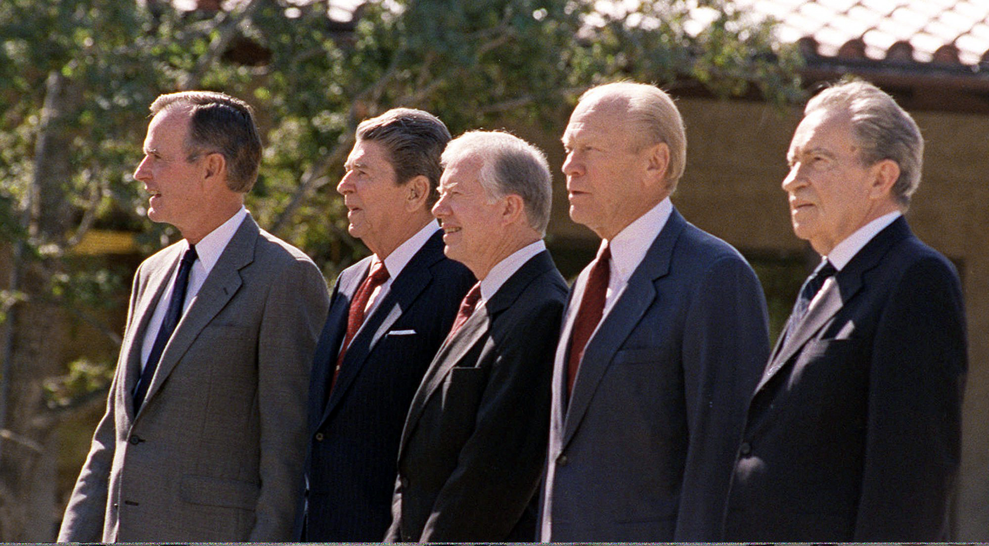 GEORGE BUSH RONALD REAGAN JIMMY CARTER GERALD FORD RICHARD NIXON