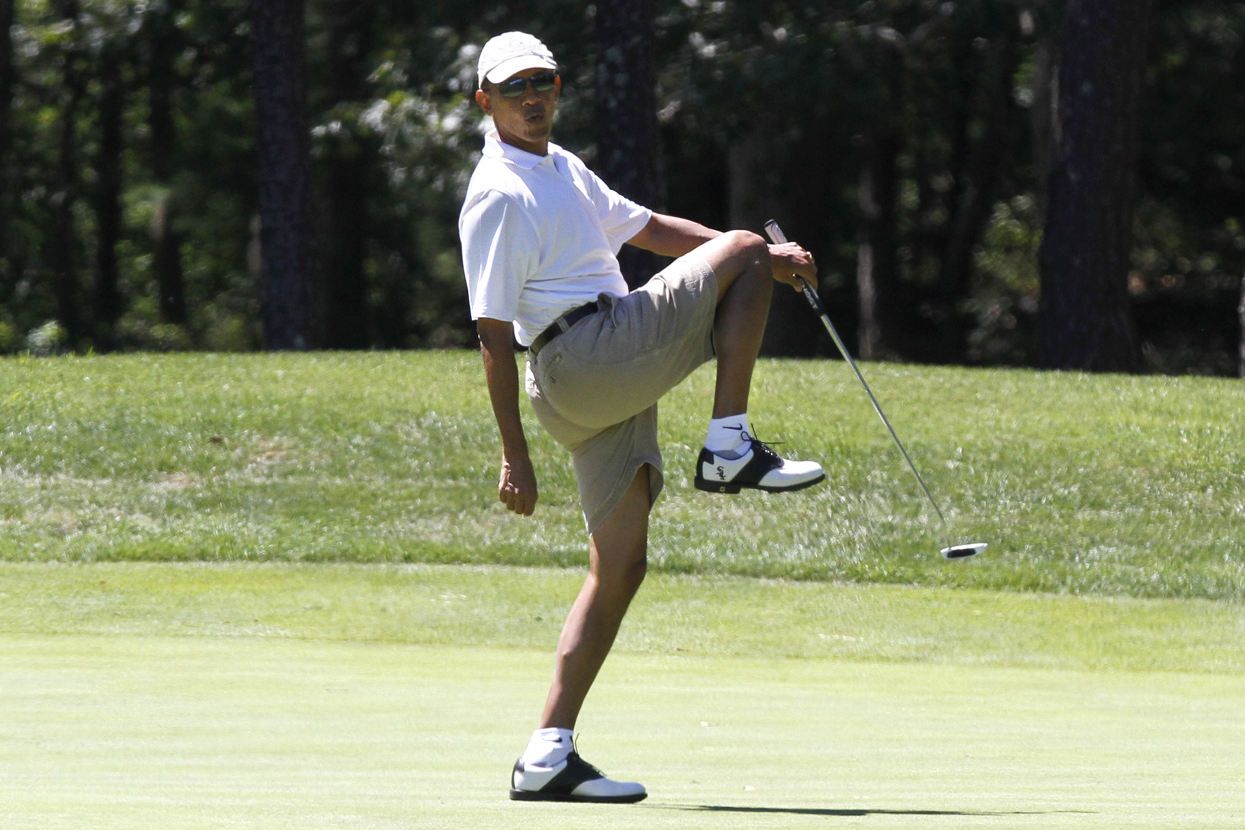 Obama golfed 333 times, most since Ike