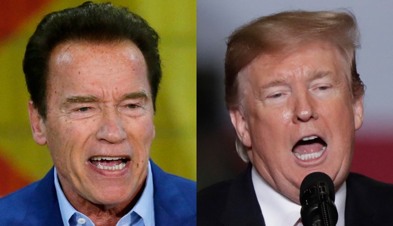 Arnold Schwarzenegger and Donald Trump.