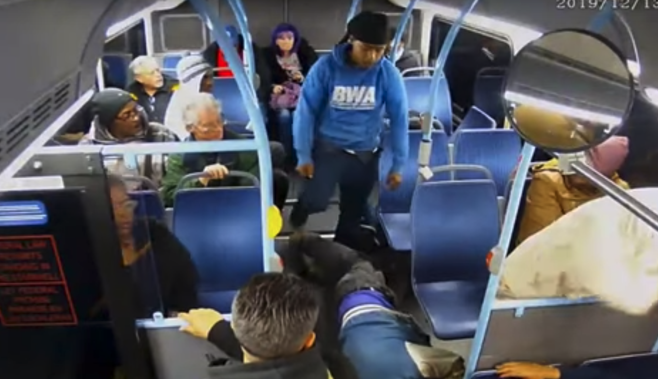 Man charged with beating Marine veteran who lost eye in Las Vegas bus attack