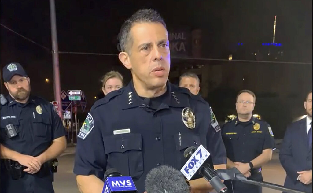 Police arrest one of two in Austin mass shooting that wounded 14