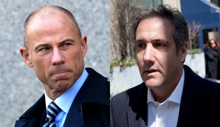 Michael Avenatti and Michael Cohen are pictured.