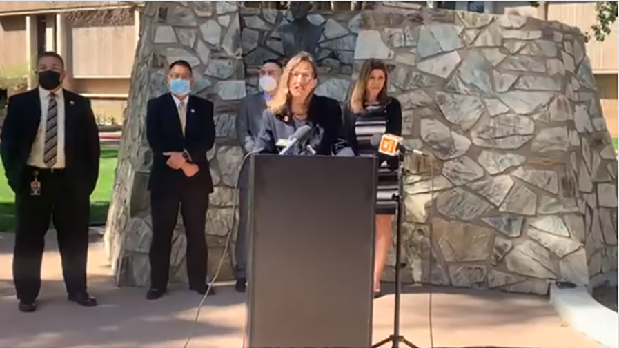 Protesters heckle Arizona Democrats warning GOP election audit is ‘dangerous fishing expedition’