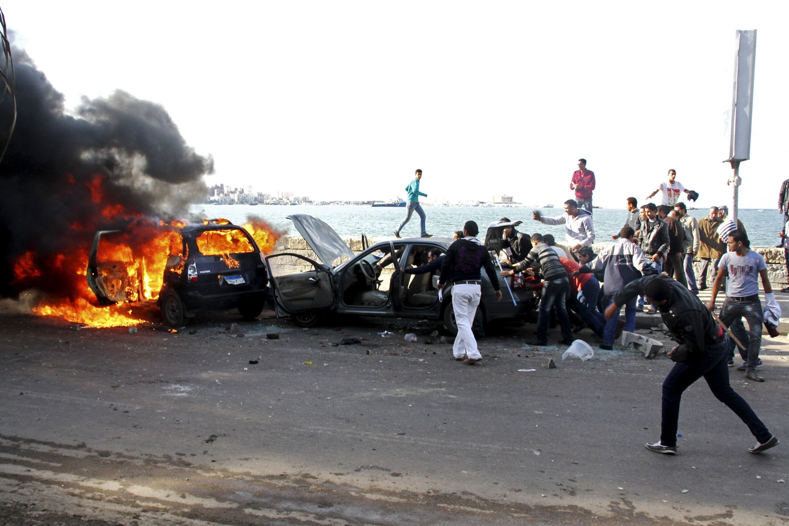Egyptian protesters clash over draft charter